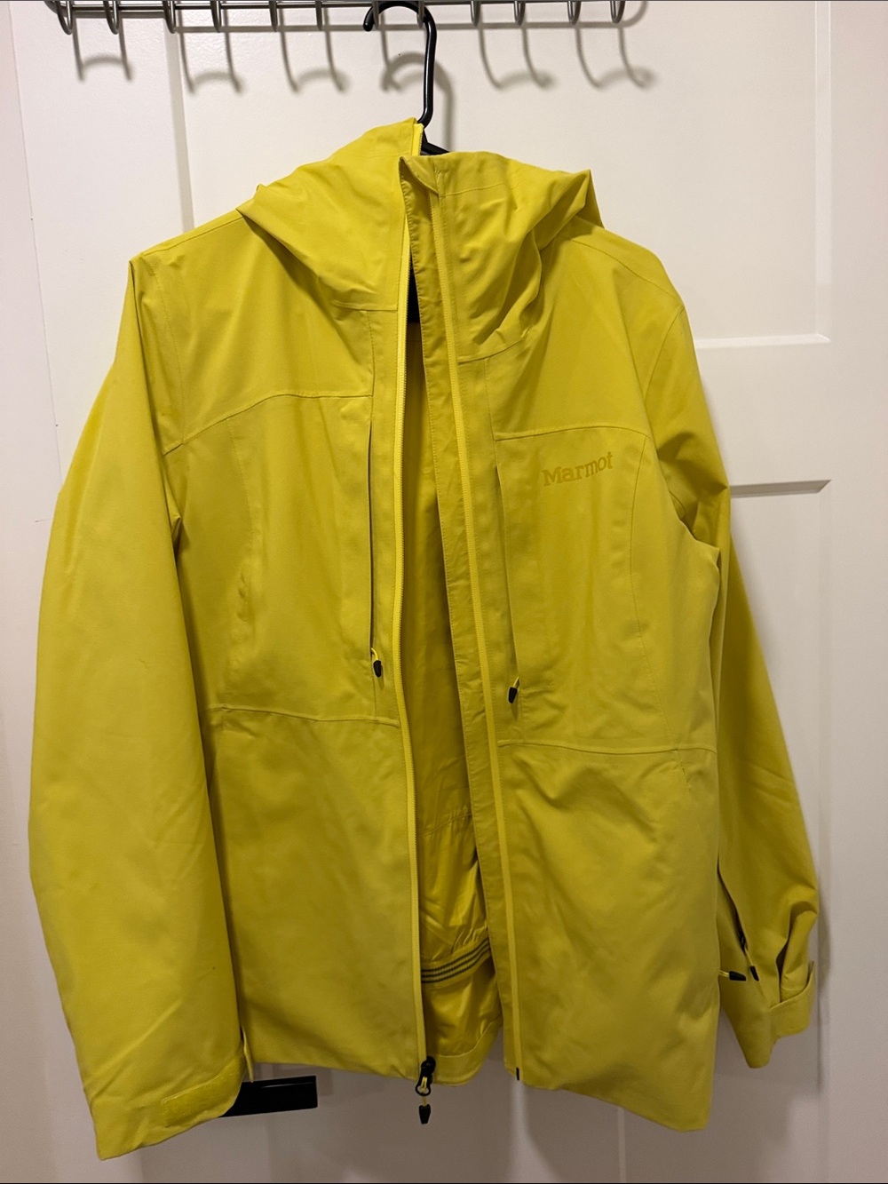 Marmot Women’s Bright Yellow Waterproof Hooded Rain Jacket